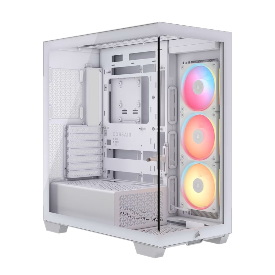 Corsair 3500X LX-R RGB iCUE LINK Mid-Tower PC Case - White, E-ATX, Side 360mm Rad, Glass Panels, USB-C, RS ARGB Fans, 425mm GPU, iCUE LINK Ready - Image 1