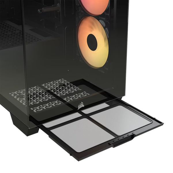Corsair 3500X RS-R ARGB Mid-Tower PC Case - Black, ARGB, ATX/E-ATX, Tempered Glass, 425mm GPU, 170mm CPU, 360mm radiator, USB-C, 2yr wty