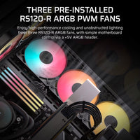 Corsair 3500X RS-R ARGB Mid-Tower PC Case - Black, ARGB, ATX/E-ATX, Tempered Glass, 425mm GPU, 170mm CPU, 360mm radiator, USB-C, 2yr wty - Image 4