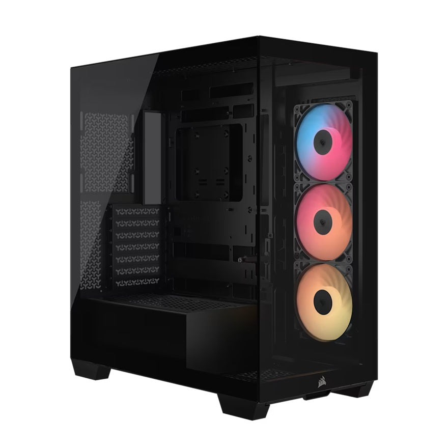 Corsair 3500X RS-R ARGB Mid-Tower PC Case - Black, ARGB, ATX/E-ATX, Tempered Glass, 425mm GPU, 170mm CPU, 360mm radiator, USB-C, 2yr wty - Image 5