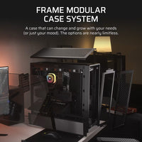 Corsair FRAME 4000D Modular Mid-Tower PC Case - Black, ATX, 430mm GPU, 170mm CPU cooler, 360mm rad, 1x HD Audio, 1x USB-C 3.2 Gen 2 - Image 4