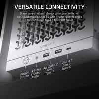 Corsair FRAME 4000D Modular Mid-Tower PC Case - White, ATX, 430mm GPU, 170mm CPU cooler, 360mm rad, 1x HD Audio, 1x USB-C 3.2 Gen 2 - Image 3