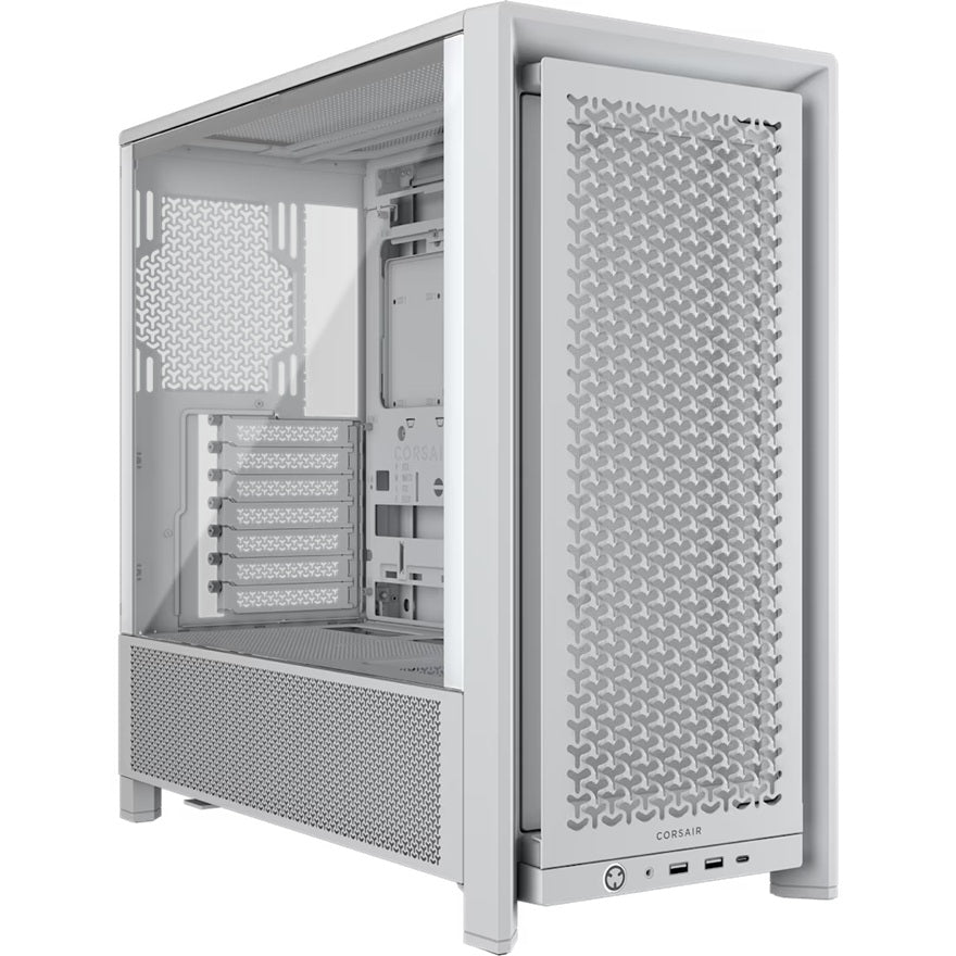 Corsair FRAME 4000D Modular Mid-Tower PC Case - White, ATX, 430mm GPU, 170mm CPU cooler, 360mm rad, 1x HD Audio, 1x USB-C 3.2 Gen 2 - Image 5