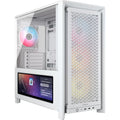 Corsair FRAME 4000D LCD RS ARGB Premium Mid-Tower PC Case- White, ATX/mATX/ITX/E-ATX, 486x490x239mm, 430mm GPU, 360mm rad, tempered glass - Image 1