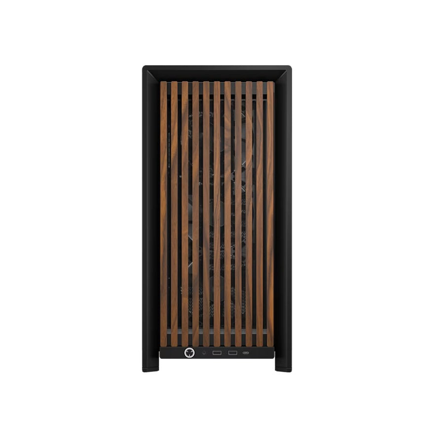 Corsair FRAME 4000D WOOD RS Modular Mid-Tower PC Case - White/Walnut, E-ATX ATX mATX ITX, TG wood, 430mm GPU, 170mm CPU, 360mm rad, USB-C, vert GPU - Image 2