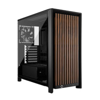 Corsair FRAME 4000D WOOD RS Modular Mid-Tower PC Case - White/Walnut, E-ATX ATX mATX ITX, TG wood, 430mm GPU, 170mm CPU, 360mm rad, USB-C, vert GPU - Image 1