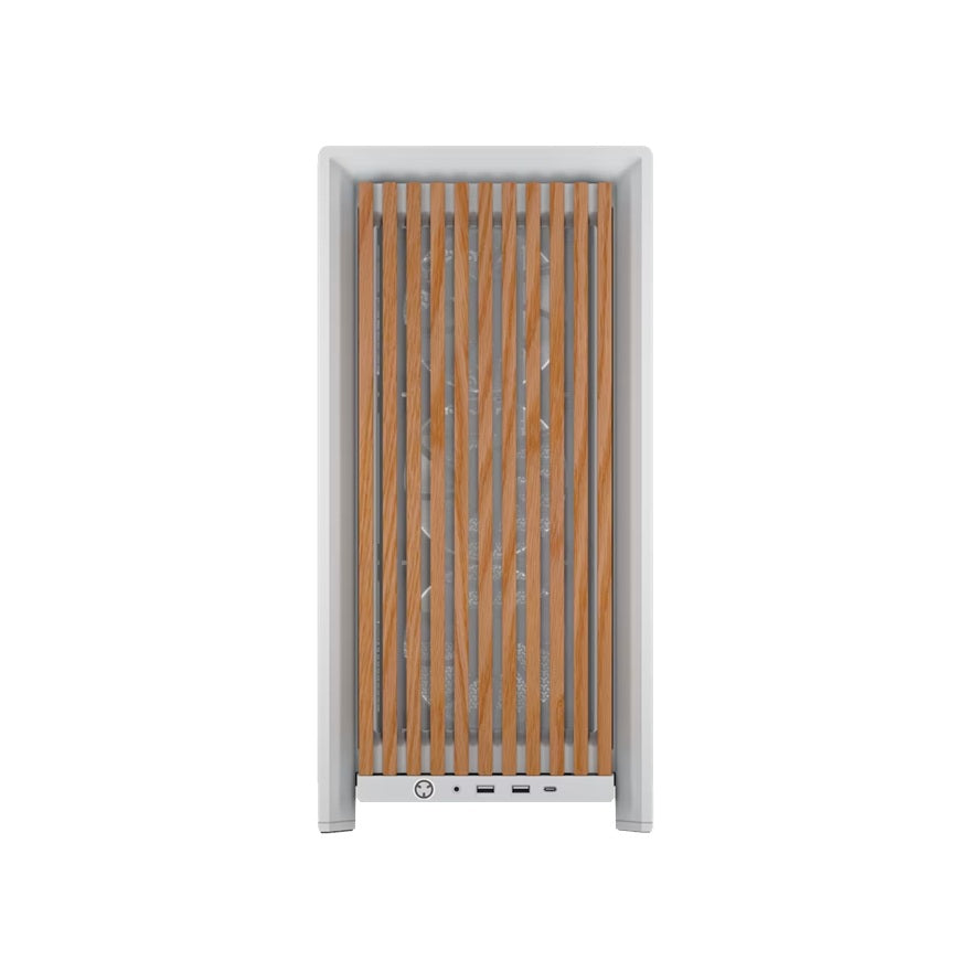 Corsair FRAME 4000D WOOD RS Modular Mid-Tower PC Case - White/Oak, E-ATX ATX mATX ITX, TG wood, 430mm GPU, 170mm CPU, 360mm rad, USB-C, vert GPU - Image 2