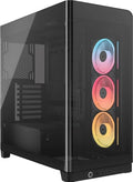 Corsair FRAME 4500X LX-R RGB LINK Panoramic Glass Mid-Tower PC Case Black: up to 460mm GPU, 360mm radiators, rich I/O, and versatile fan/rad mounts - Image 1