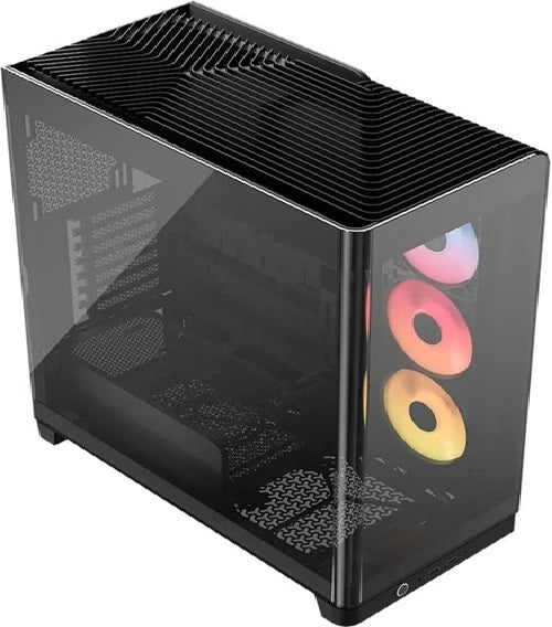 Corsair FRAME 4500X LX-R RGB LINK Panoramic Glass Mid-Tower PC Case Black: up to 460mm GPU, 360mm radiators, rich I/O, and versatile fan/rad mounts - Image 2