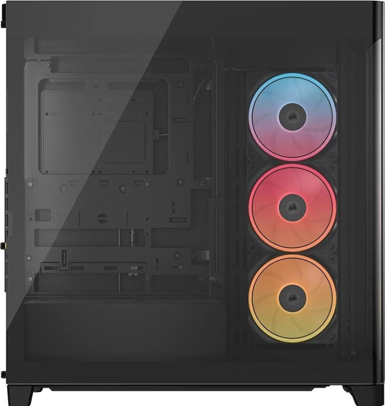 Corsair FRAME 4500X LX-R RGB LINK Panoramic Glass Mid-Tower PC Case Black: up to 460mm GPU, 360mm radiators, rich I/O, and versatile fan/rad mounts - Image 4