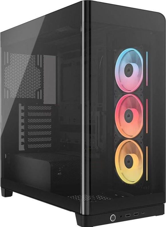 Corsair FRAME 4500X LX-R RGB LINK Panoramic Glass Mid-Tower PC Case Black: up to 460mm GPU, 360mm radiators, rich I/O, and versatile fan/rad mounts - Image 5
