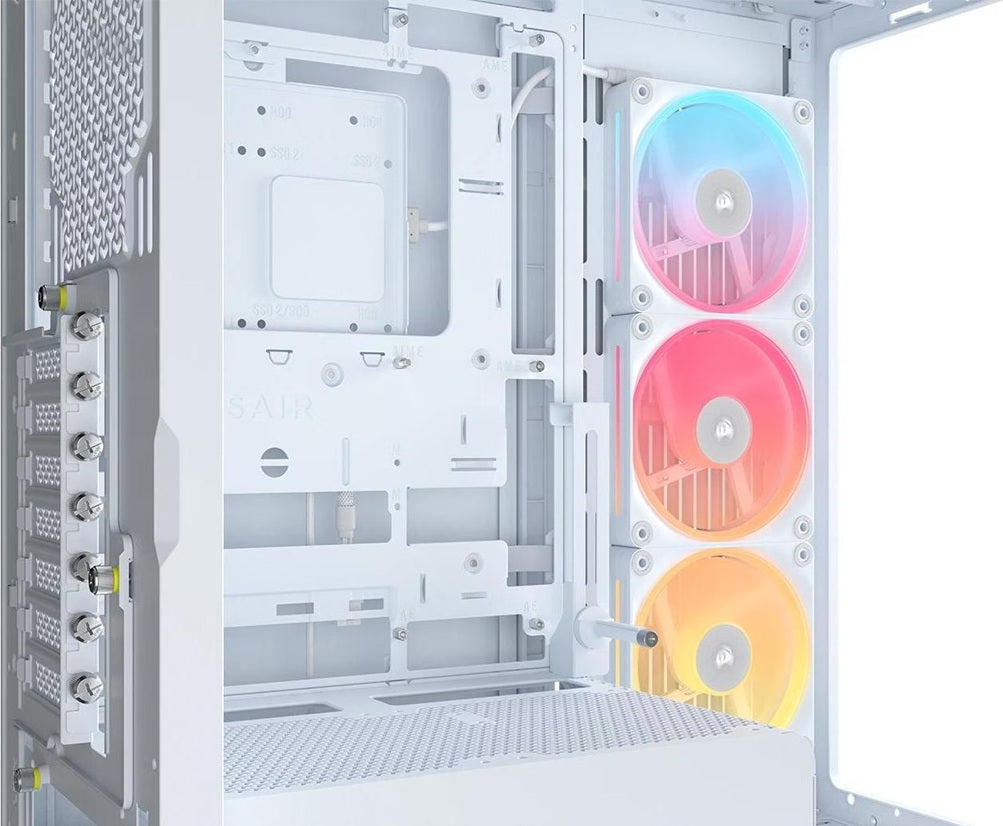 Corsair FRAME 4500X LX-R RGB LINK Panoramic Glass Mid-Tower PC Case White: up to 460mm GPU, 360mm radiators, rich I/O, and versatile fan/rad mounts - Image 2
