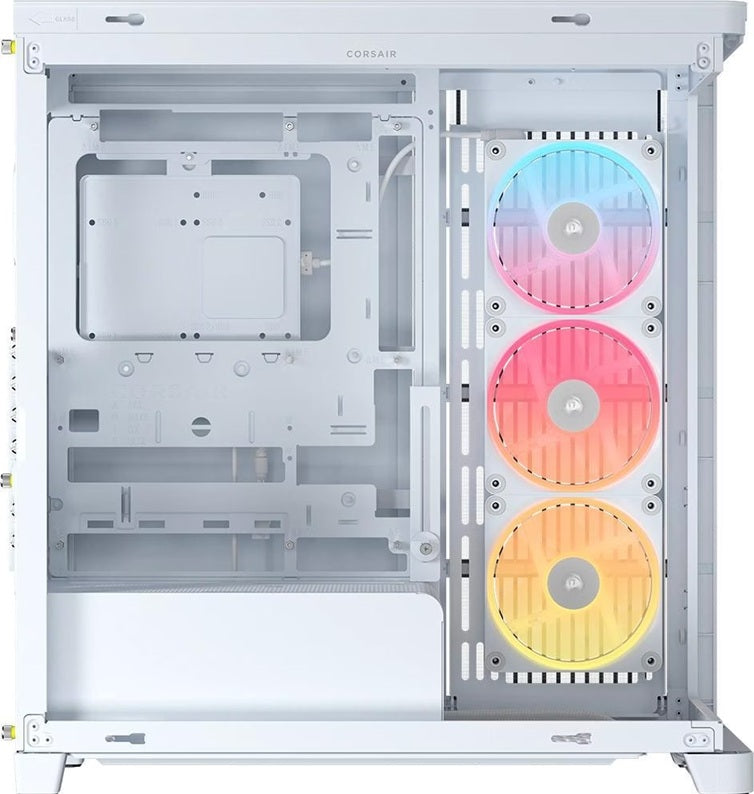 Corsair FRAME 4500X LX-R RGB LINK Panoramic Glass Mid-Tower PC Case White: up to 460mm GPU, 360mm radiators, rich I/O, and versatile fan/rad mounts - Image 3