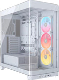 Corsair FRAME 4500X LX-R RGB LINK Panoramic Glass Mid-Tower PC Case White: up to 460mm GPU, 360mm radiators, rich I/O, and versatile fan/rad mounts - Image 1