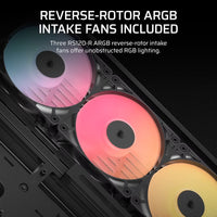 Corsair FRAME 4500X RS-R ARGB Panoramic Glass Mid-Tower PC Case - Black, 478x499x246mm, E-ATX, 460mm GPU, 185mm CPU, USB-C, ARGB, 360mm rad, 11.58kg - Image 3