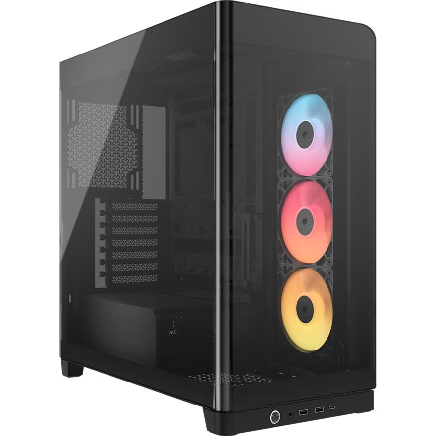 Corsair FRAME 4500X RS-R ARGB Panoramic Glass Mid-Tower PC Case - Black, 478x499x246mm, E-ATX, 460mm GPU, 185mm CPU, USB-C, ARGB, 360mm rad, 11.58kg - Image 5