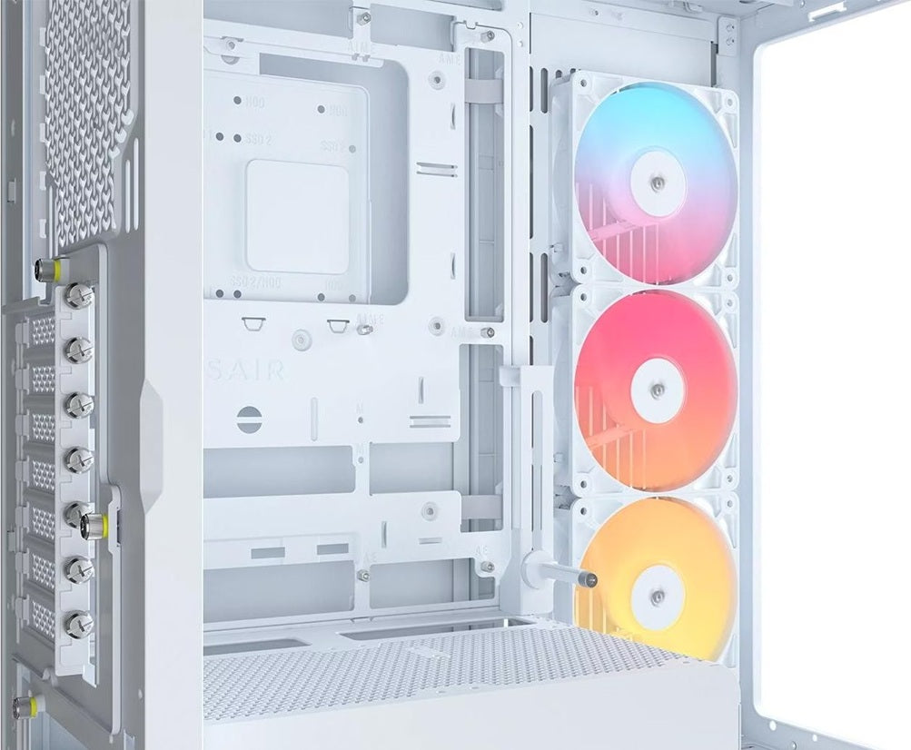Corsair FRAME 4500X RS-R ARGB Panoramic Glass Mid-Tower PC Case White: 460mm GPU, 185mm CPU cooler, ARGB, USB 3.1, E-ATX support, smart cable routing - Image 3