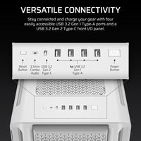 Corsair 5000T Mid-Tower High-Performance PC Case - White, ATX, 450mm GPU, 250mm PSU, 170mm CPU cooler, 360mm rad, 1x USB-C 3.2 Gen 2 - Image 4