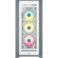 Corsair iCUE 5000X RGB Tempered Glass Mid-Tower ATX PC Smart Case - White, ATX/E-ATX, 420mm GPU, 170mm CPU, 120-360mm radiator, 6 bays, USB-C/USB-A - Image 2