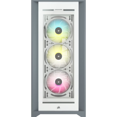 Corsair iCUE 5000X RGB Tempered Glass Mid-Tower ATX PC Smart Case - White, ATX/E-ATX, 420mm GPU, 170mm CPU, 120-360mm radiator, 6 bays, USB-C/USB-A - Image 2