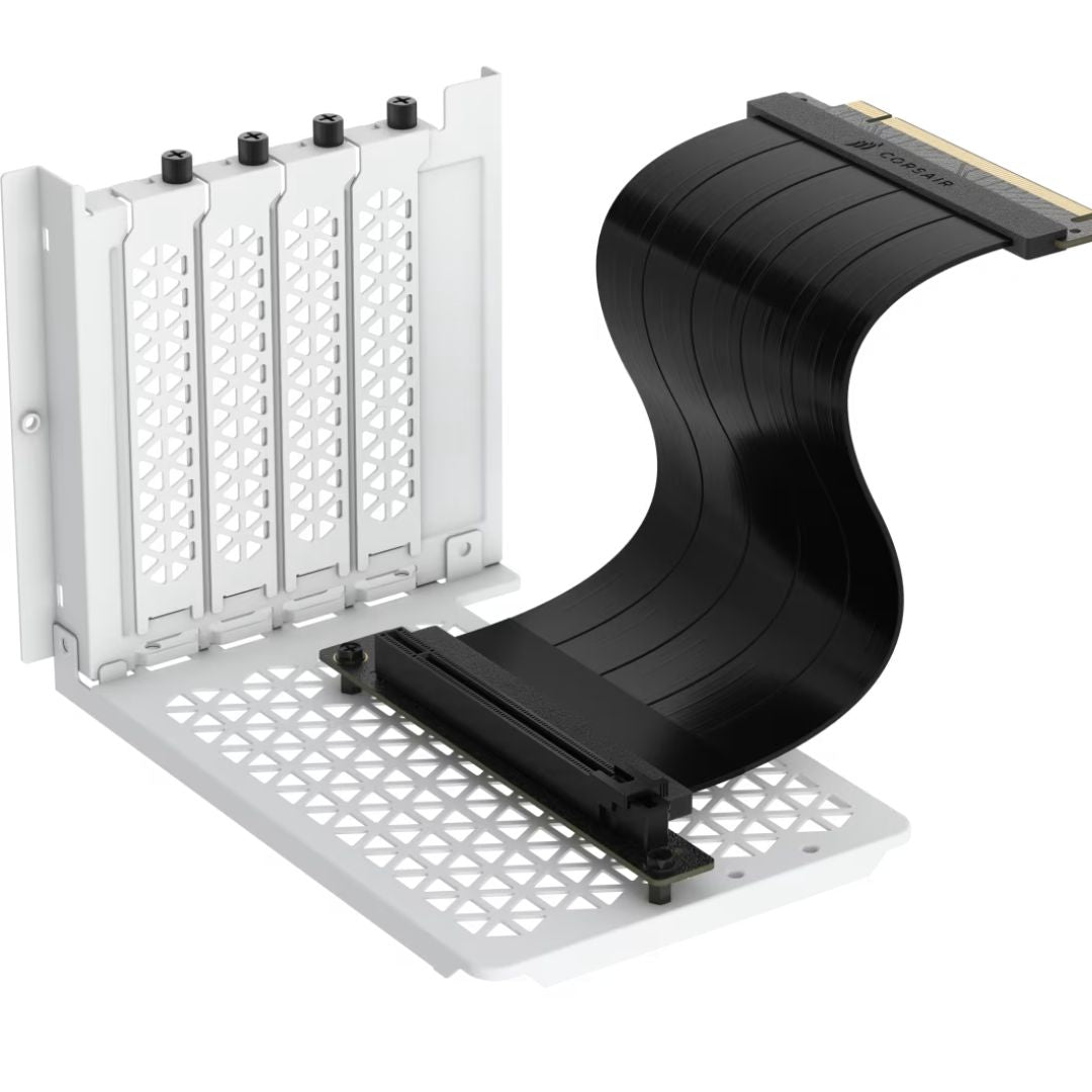 Corsair 6500 Series Vertical GPU Mount Kit - WHITE  *Compatible with CORSAIR 6500 Series cases only(LS) - Image 1