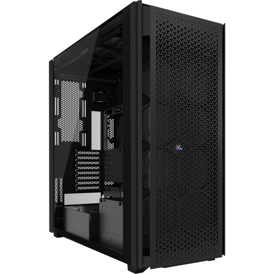 Corsair iCUE LINK 9000D RGB AIRFLOW Super Full-Tower PC Case - Black, 698×307×698mm, GPU 580mm, 6x 2.5", 5x 3.5", rad 480mm, 2x USB-C 180mm CPU Cooler - Image 1