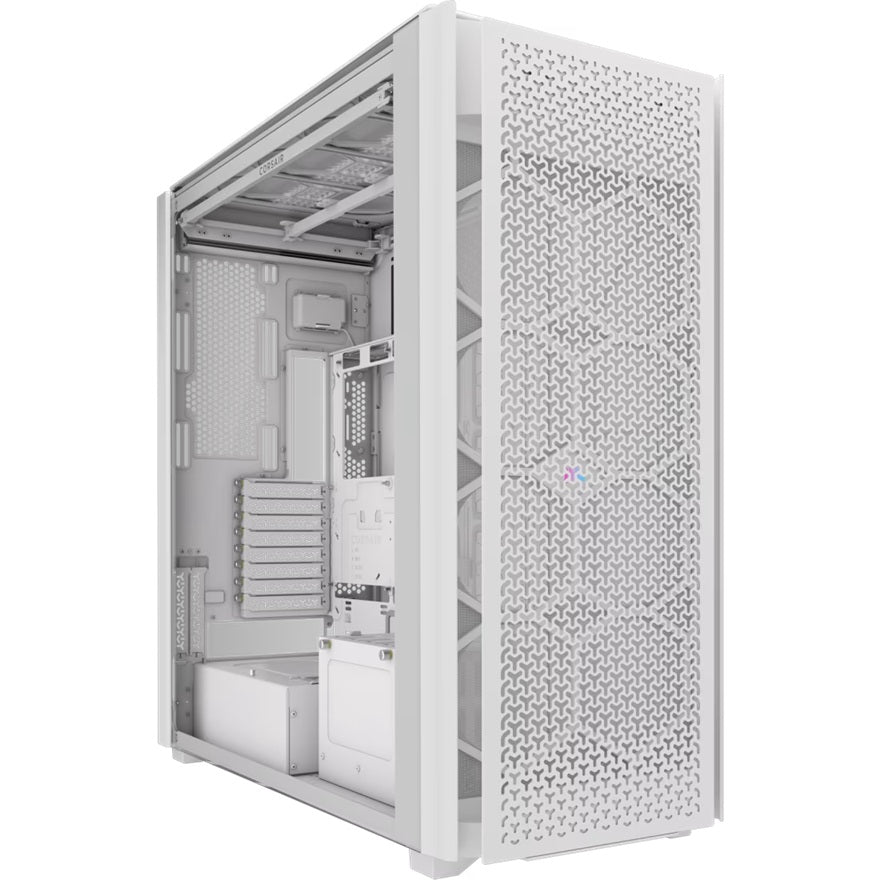 Corsiar 9000D RGB AIRFLOW Super Full-Tower PC Case - WHITE, RGB, Tempered Glass, 580mm GPU, 180mm CPU, up to 480mm radiator, ATX, USB-C, 2yr wty - Image 5