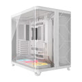 Corsair AIR 5400 LX-R RGB iCUE LINK Triple Chamber Mid-Tower PC Case - White; ATX/E-ATX; 467x470x340mm; TG; 360GPU; 180CPU; 360RAD; USB-C - Image 1