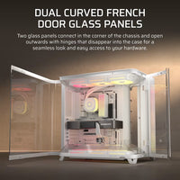 Corsair AIR 5400 LX-R RGB iCUE LINK Triple Chamber Mid-Tower PC Case - White; ATX/E-ATX; 467x470x340mm; TG; 360GPU; 180CPU; 360RAD; USB-C - Image 3