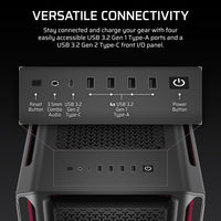 Corsair iCUE LINK 5000T LX RGB Mid-Tower High-Performance PC Case - Black, ATX, 450mm GPU, 170mm CPUcooler, 360mm rad, 3x LX120 RGB, 1x USB-C 3.2 Gen2 - Image 3