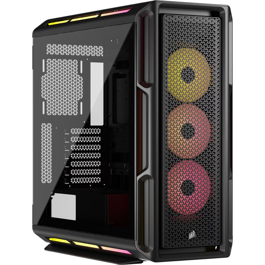 Corsair iCUE LINK 5000T LX RGB Mid-Tower High-Performance PC Case - Black, ATX, 450mm GPU, 170mm CPUcooler, 360mm rad, 3x LX120 RGB, 1x USB-C 3.2 Gen2 - Image 5