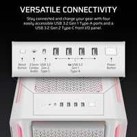 Corsair iCUE LINK 5000T LX RGB Mid-Tower High-Performance PC Case - White, ATX, 450mm GPU, 170mm CPUcooler, 360mm rad, 3x LX120 RGB, 1x USB-C 3.2 Gen2 - Image 4