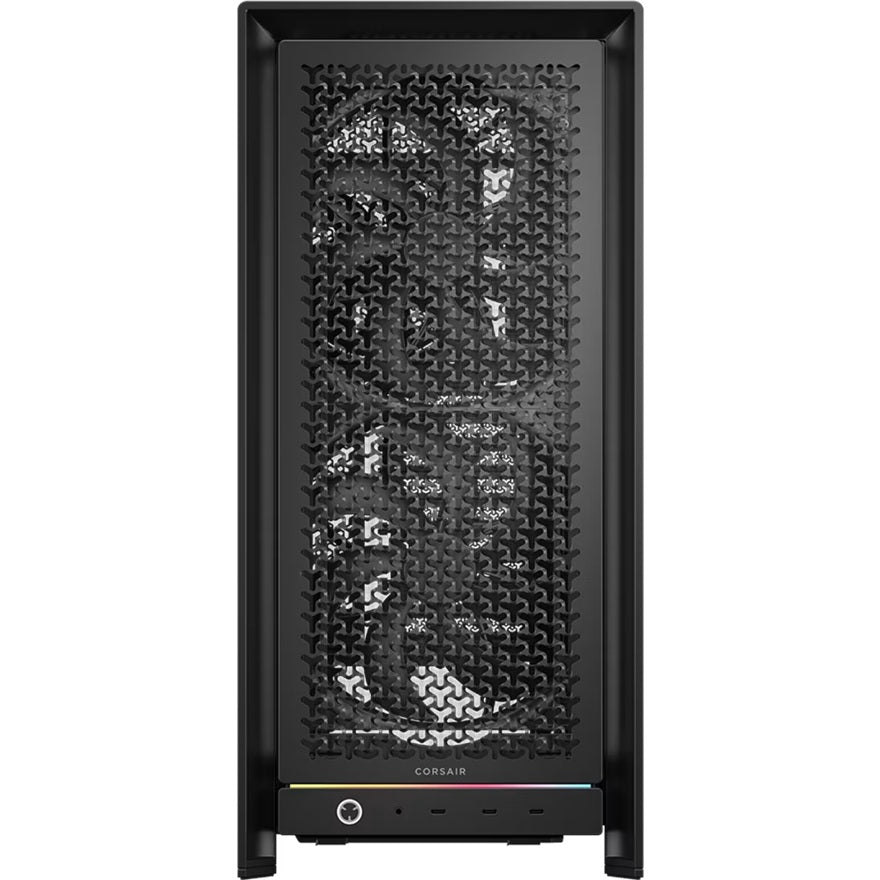 Corsair FRAME 5000D WORKSTATION Mid-Tower Case - Black, supports E-ATX, tempered glass, high airflow design, 420mm radiator, 450mm GPU support - Image 2