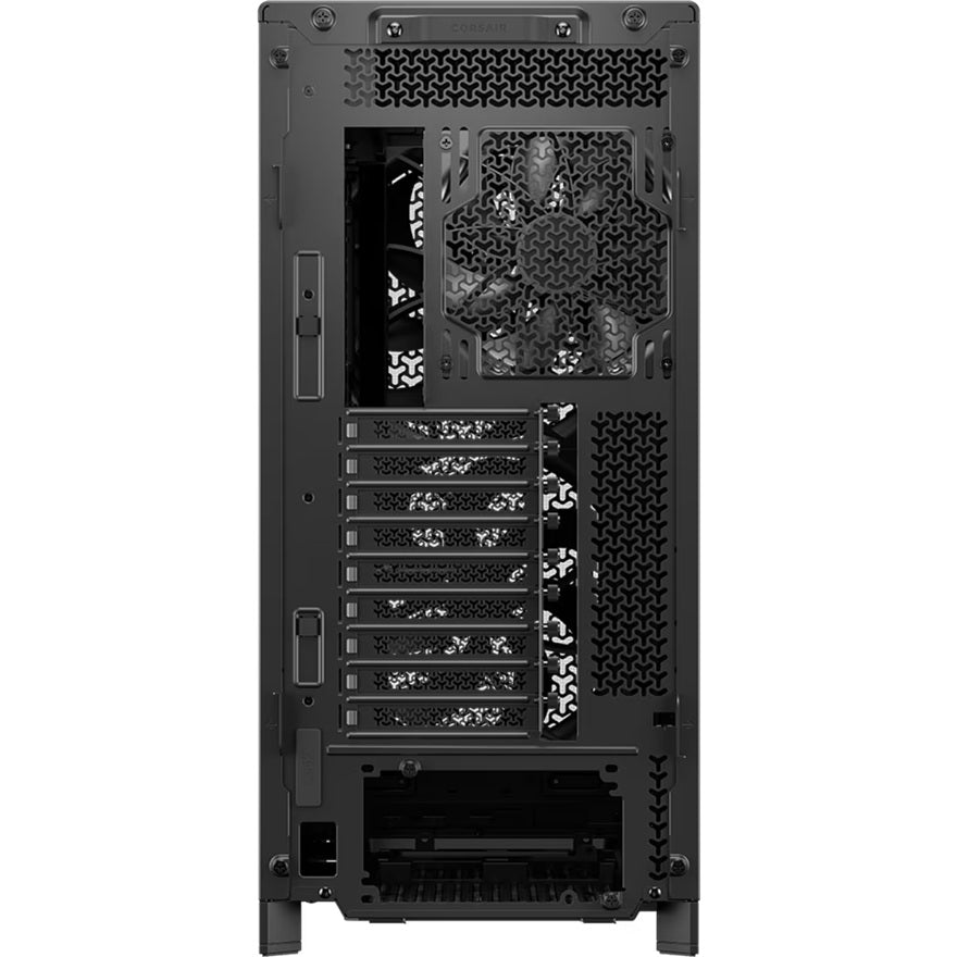 Corsair FRAME 5000D WORKSTATION Mid-Tower Case - Black, supports E-ATX, tempered glass, high airflow design, 420mm radiator, 450mm GPU support - Image 4