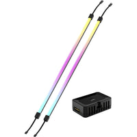 Corsair iCUE LINK LS350 Aurora RGB Light Strips - 350mm Kit– 350×10×10mm, magnetic mount, black, addressable LEDs - Image 2
