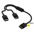 Corsair iCUE LINK Cable, 1x 600mm Y-Cable with Straight connectors, Black (LS) - Image 1