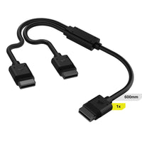 Corsair iCUE LINK Cable, 1x 600mm Y-Cable with Straight connectors, Black (LS) - Image 2
