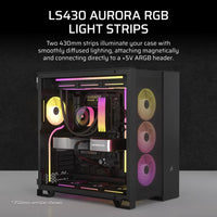 Corsair LS430 Aurora RGB Light Strips - 430mm – 430×10×10mm, black, magnetic mount, addressable LEDs, iCUE compatible, flexible - Image 4