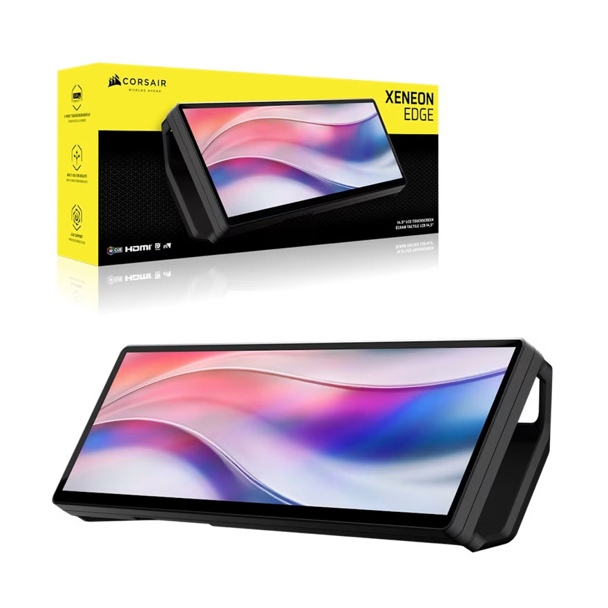 Corsair XENEON EDGE 14.5" LCD Touchscreen, 2560x720@60Hz, HDMI/USB-C, 5-point touch, magnetic mount, detachable stand, vertical/horizontal use - Image 1
