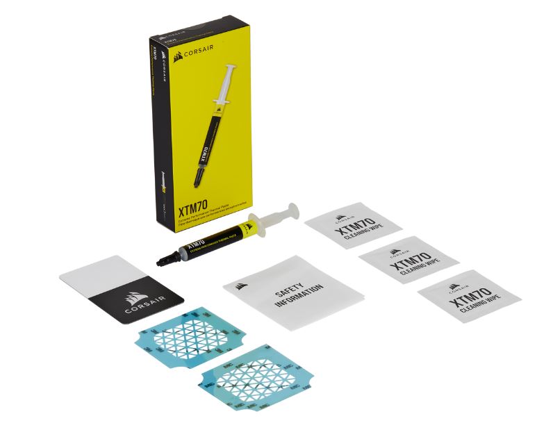 Corsair XTM70 Extreme Performance Thermal Paste, Thermal Grease. 3 Grams with Easy Applicator and cleaning Wipes. - Image 1