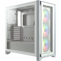 Corsair iCUE 4000X RGB Tempered Glass Mid-Tower ATX Case - White, ATX/E-ATX, 360mm GPU, 170mm CPU, 2yr wty - Image 1