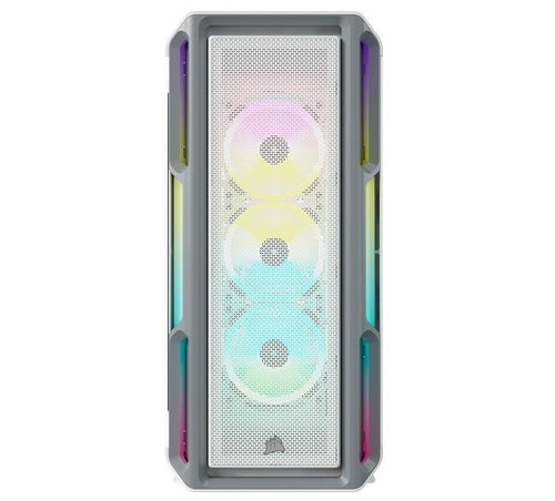 Corsair iCUE 5000T RGB ATX Mid-Tower Case, USB Type-C, 160 RGB LED, Rapid Route, Maximum Cooling, Tool Free Hinged Side Panels, White (LS) - Image 2