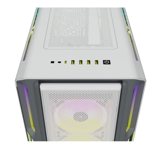 Corsair iCUE 5000T RGB ATX Mid-Tower Case, USB Type-C, 160 RGB LED, Rapid Route, Maximum Cooling, Tool Free Hinged Side Panels, White (LS) - Image 4