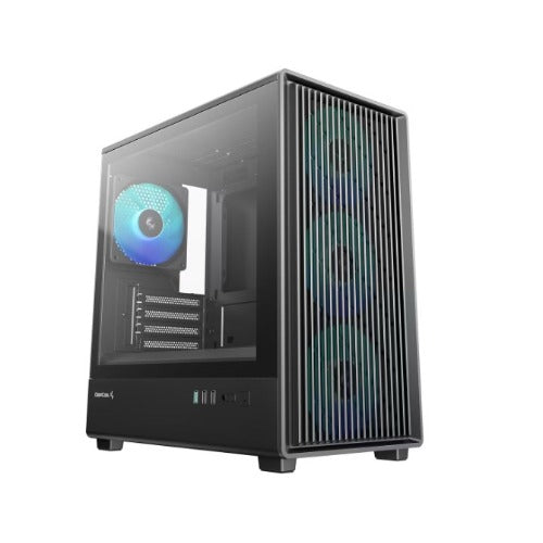 DeepCool CC350 4F Mid Tower Micro ATX Case. 4 Pre-installed Fans, USB3.0 x1, USB2.0 x2, Audio x1 - Image 5