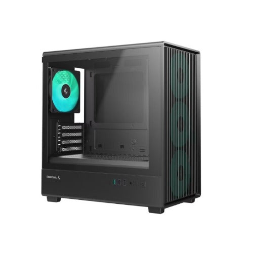 DeepCool CC350 4F Mid Tower Micro ATX Case. 4 Pre-installed Fans, USB3.0 x1, USB2.0 x2, Audio x1 - Image 2