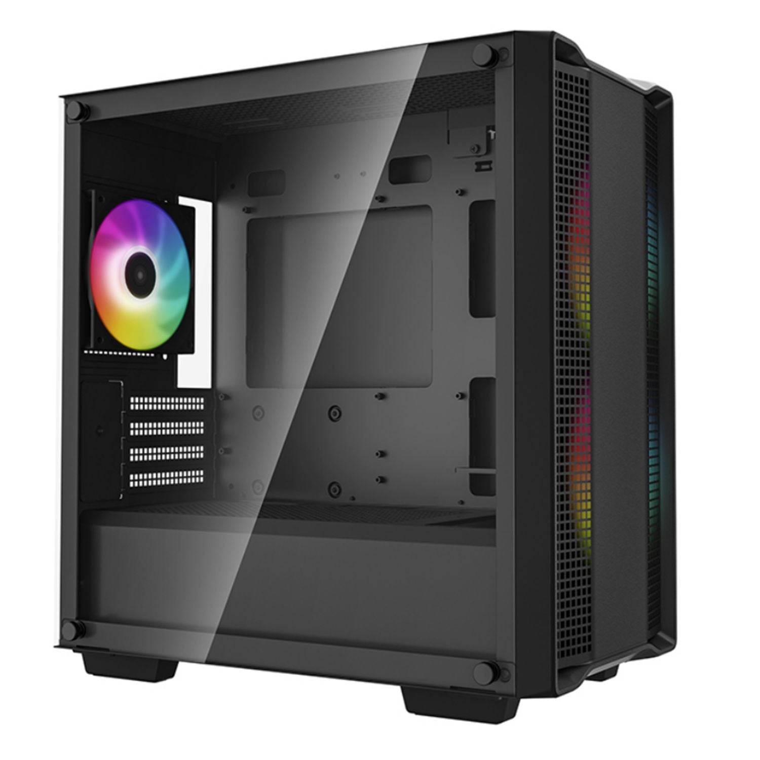 DeepCool CC360 ARGB Micro-ATX Case 3x120mm Pre-Installed ARGB Fans ,Tempered Glass Panel, Front USB3.0×1、USB2.0×1、Audio×1 - Image 4
