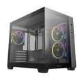 DeepCool CG330 3F M-ATX, Support BTF back-plug motherboard, USB3.0 x1,USB2.0 x2,Audio x1,Pre-installed with 3 PWM ARGB fans - Image 1