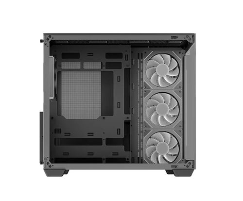 DeepCool CG530 4F ATX Case, Tempered Glass, 4 Pre-Instaled Fans, USB3.0×2、Gen2 Type-C x1、Audio/Mic×1, Cable,  Supports Rear Connector - Image 2