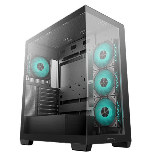 DeepCool CG580 4F Panoramic ATX Mid-Tower Case, 4 x Pre Installed Fans Single Chamber, Support Up to 2x 360mm Radiators, Front 2x USB3.0 (LS) - Image 2