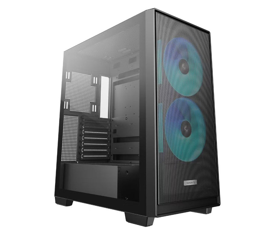DeepCool CG580 MESH 2F High Airflow Dual Chamber ATX Case, 2 Pre-Installed Fans, USB3.0×2/Gen2 Type-C×1/Audio&Mic×1 - Image 1